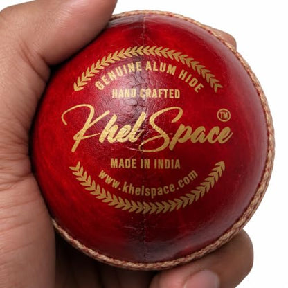 Image 5 of KHELSPACE KS-20 4 Piece Leather Cricket Ball Red Pack of 1 Cricket Ball