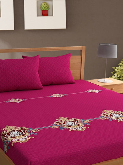 https://cdn.shopify.com/s/files/1/1857/6931/products/5a9d5c32-927d-478e-8d29-c3bd011c98b41693066577374BajosPinkCream-ColouredEthnicMotifs210TCKingBedsheetwith2Pil1.jpg?v=1703313848