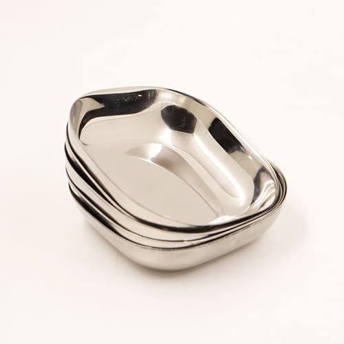 Image 19 of Spillbox Stainless Steel Halwa Plates