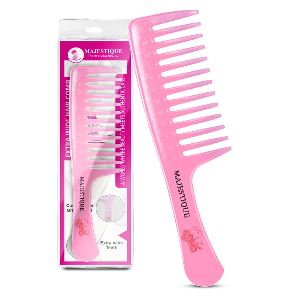 Image 1 of 1 pc for the product Majestique Wide Tooth Comb For Curly Hair - Pink