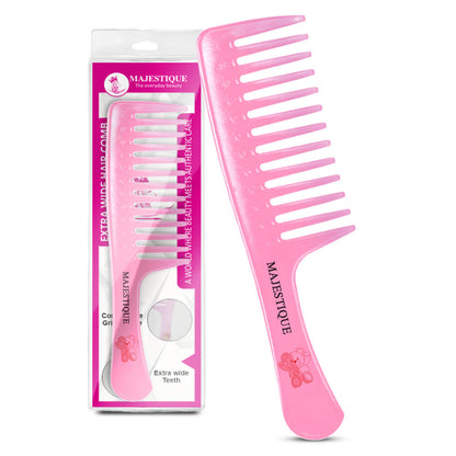 Image 1 of 1 pc for the product Majestique Wide Tooth Comb For Curly Hair - Pink