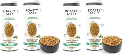 Image 1 of Default Title for the product Roasty Tasty Roasted Quinoa Seeds with Amaranth Jalapeno Flavour Combo Pack of 4-200gm