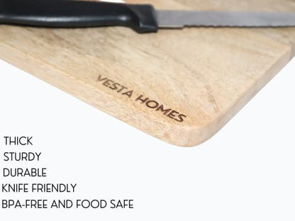 Image 5 of Vesta Homes Wooden Chopping Board/Cutting Board/Serving Board 28 x 20 x 1.5 cm