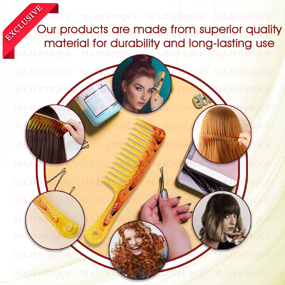 Image 7 of Majestique Premium Long Handle And Extra Wide Comb
