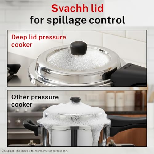 Image 4 of Prestige 3 Litre Triply Svachh Handi Outerlid Pressure Cooker