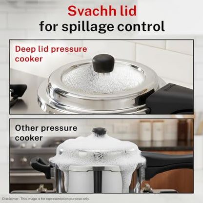 Image 4 of Prestige 3 Litre Triply Svachh Handi Outerlid Pressure Cooker
