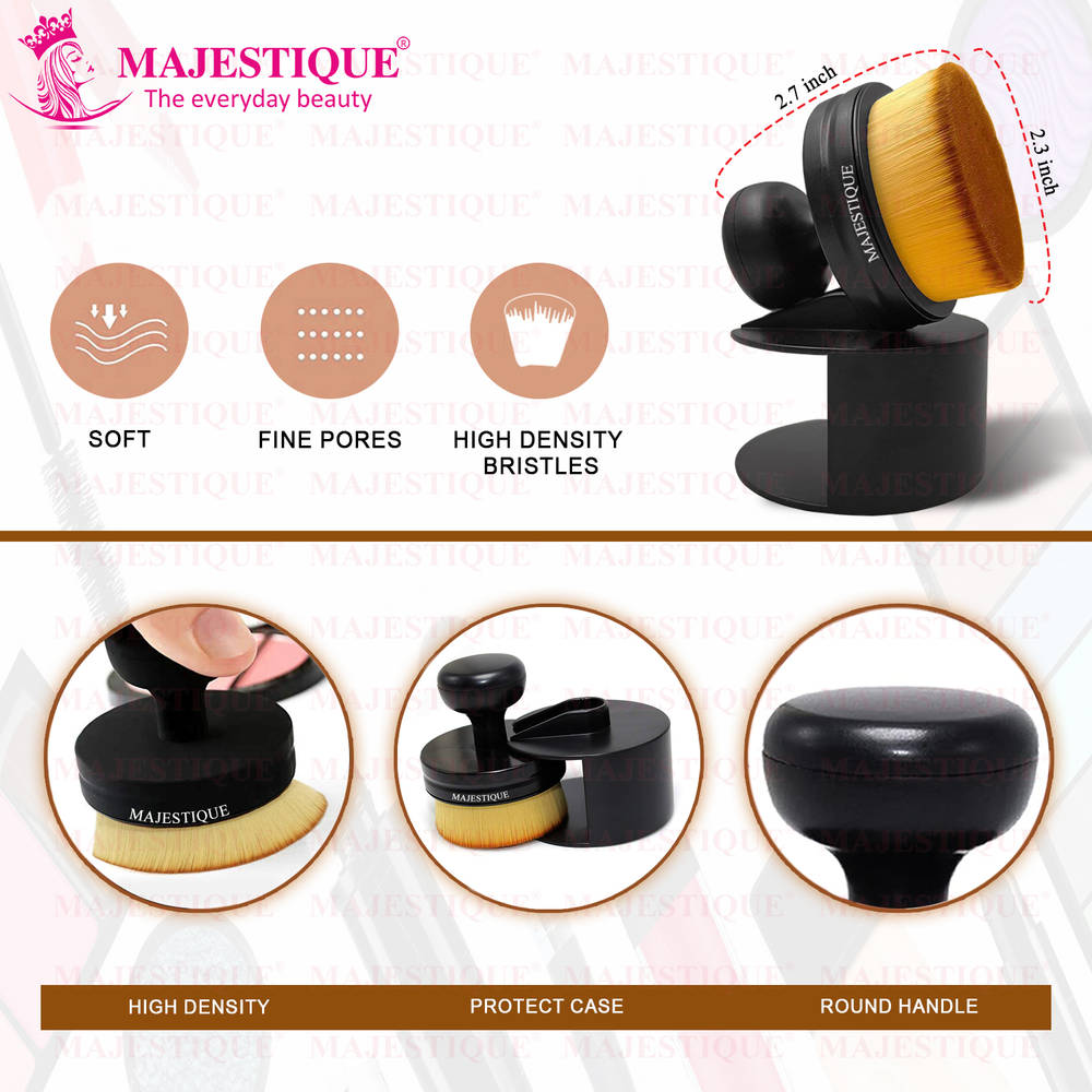 Image 2 of Majestique Flat Round Shaped Professional Foundation Blender Brush