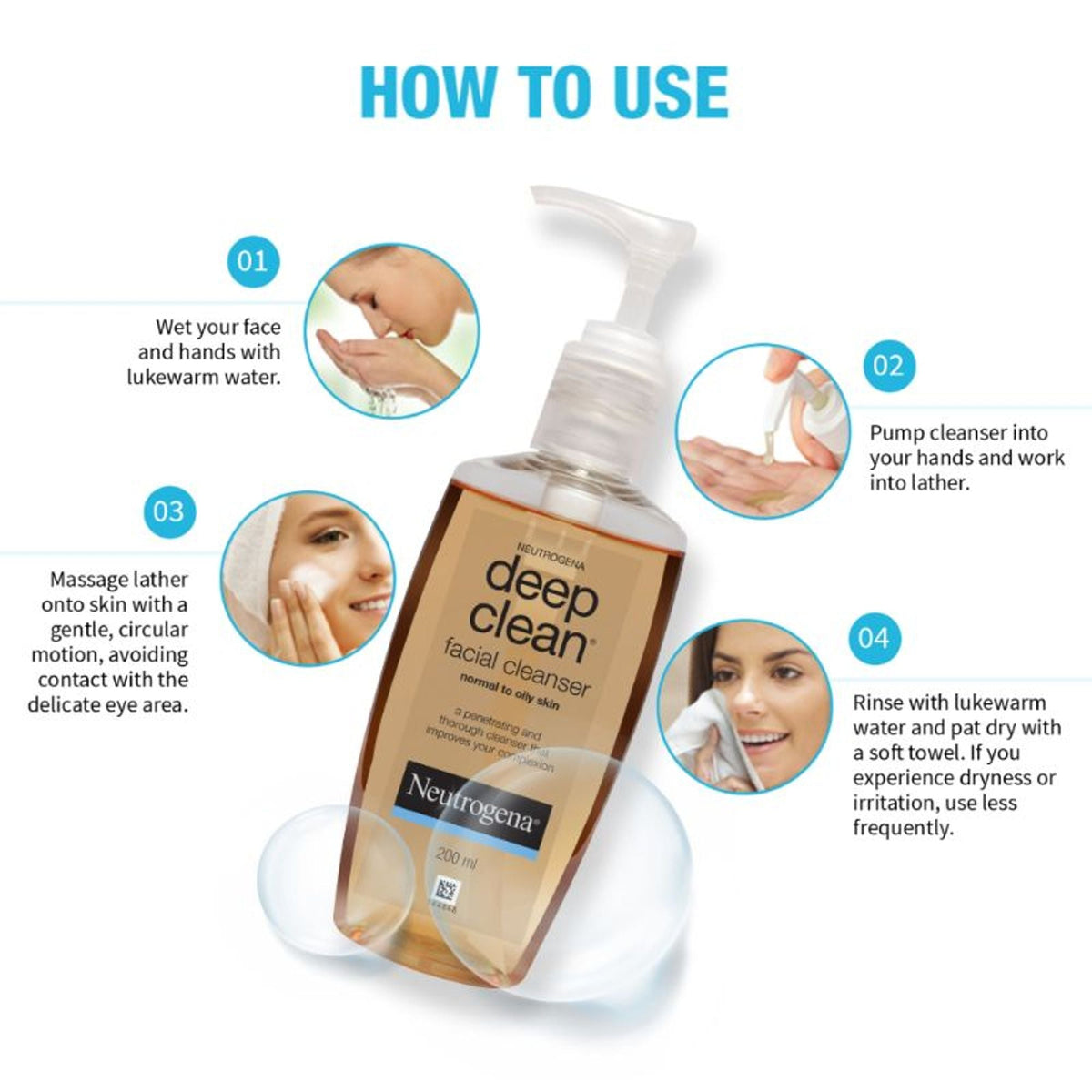 Image 4 of Neutrogena Deep Clean and Hyaluronic Acid Serum Combo
