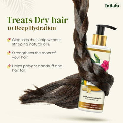 Image 4 of Indalo Banana Hibiscus Shampoo For Dry & Frizzy Hair