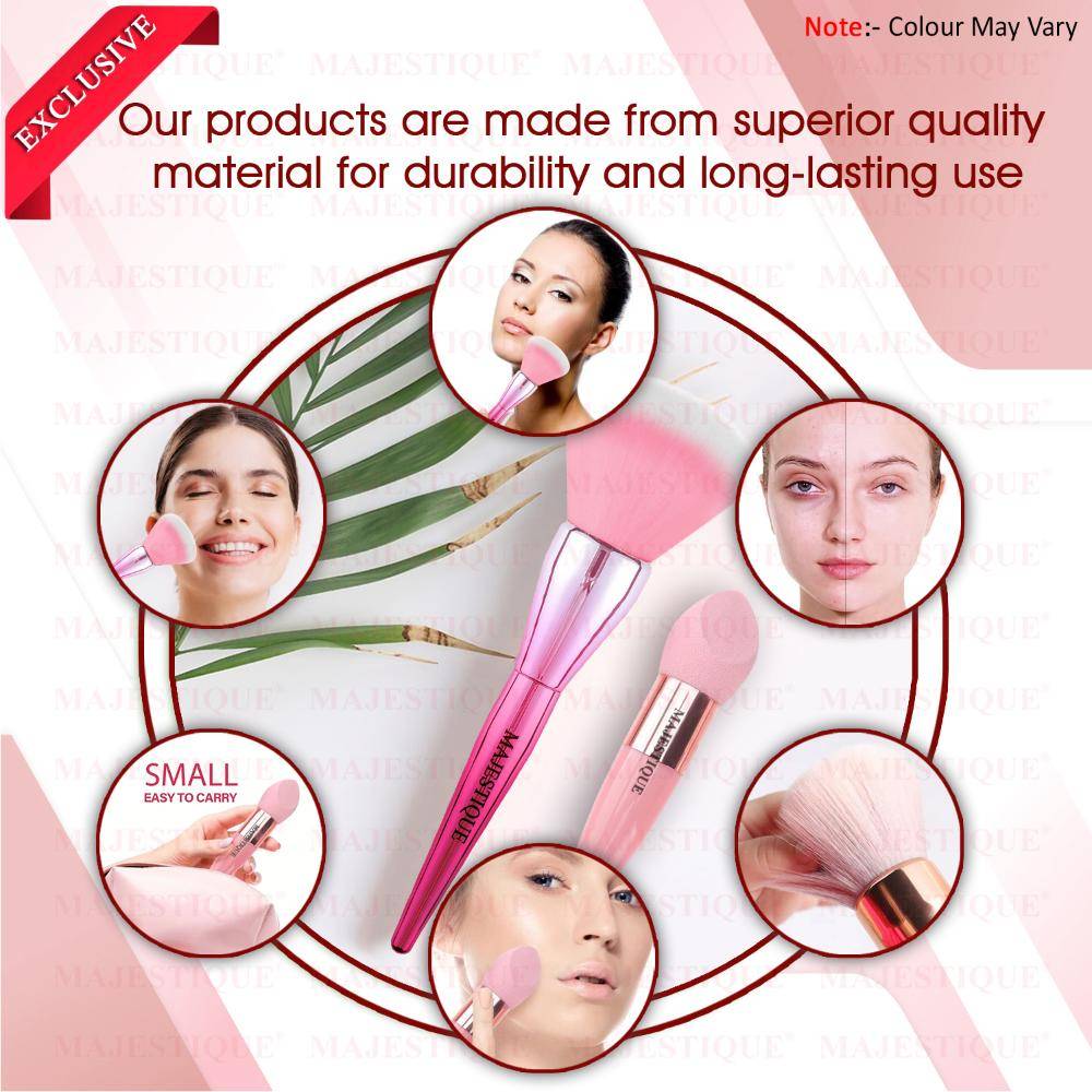 Image 6 of Majestique Makeup Foundation Brush With Mushroom Puff