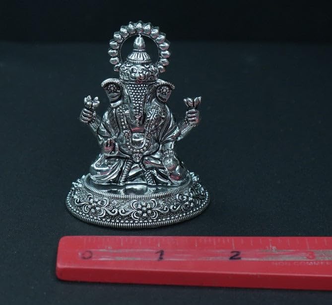 Image 3 of Dista Silvers Antique Ganesh Sitting 62g