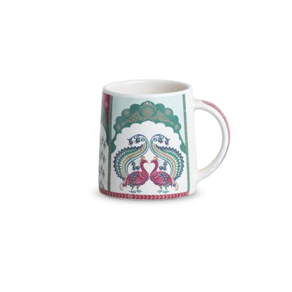 Image 4 of ExclusiveLane Folk Heritage Decal Ceramic Coffee Mugs Set of 2 330 ml