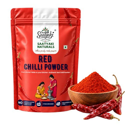 Image 3 of 400 g (Pack of 1) for the product SAATYAKI NATURALS Organic Red Chilli Powder