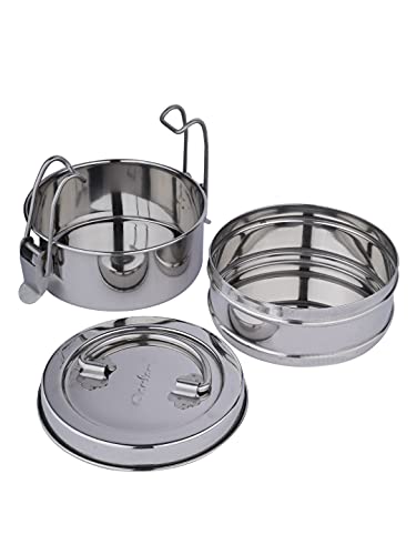 Image 2 of neelam Clipper Stainless Steel Tiffin Box Set, 2-Pieces, 1000 ml