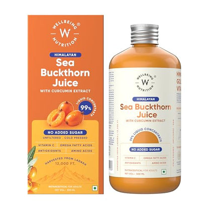 Image 1 of Default Title for the product Wellbeing Nutrition Himalayan Sea Buckthorn Pulp With Curcumin Extract 500ml
