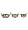 Image 1 of Default Title for the product Spillbox Pre-Seasoned Stainless Steel Induction Bottom Kadai Set 3