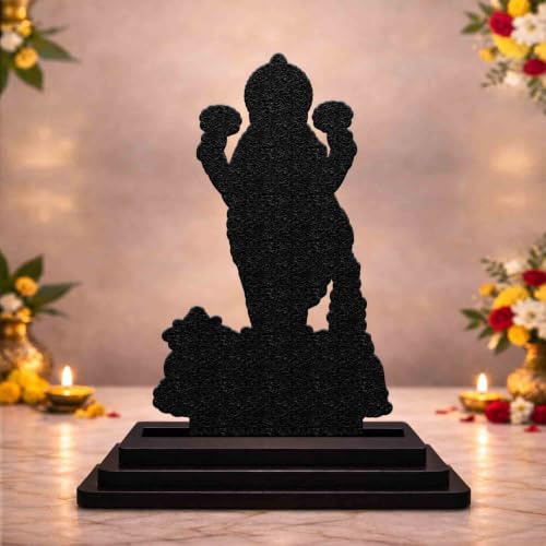 Image 2 of Lakshmi MATA Standing Wooden MDF Printed Idol with Stand, 4 x 5 Inch, Pooja Room Decor, Home Temple Mandir Decoration, Religious Gift