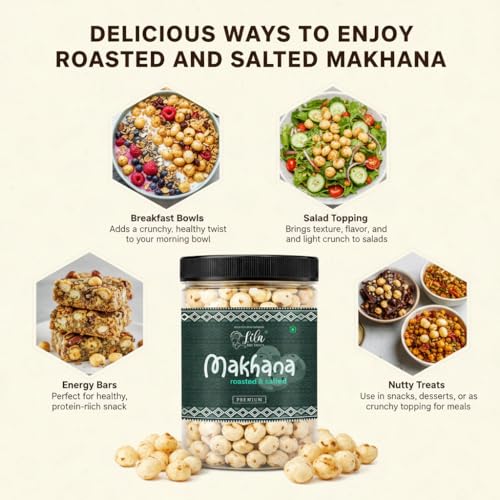 Image 4 of LILA DRY FRUITS Roasted and Flavoured Makhana 100 G Himalayan Salt and Black Pepper