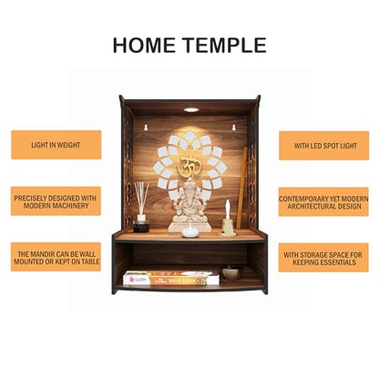 Image 6 of Rellon Industries Temple for Home Mandir with LED Spot Light (A3)
