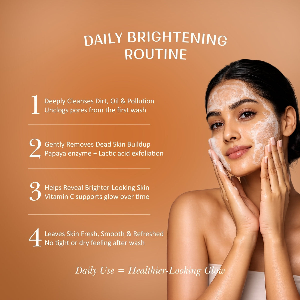 Image 6 of Velleja De-Tan & Exfoliating Face Wash | Vitamin C Tan Removal & Brightening Face Cleanser