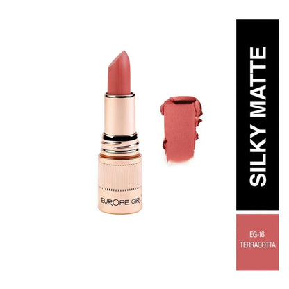 Image 1 of 3g / Pack of 1 for the product Europe Girl Silky Matte Lipstick - EG-16 Terracotta