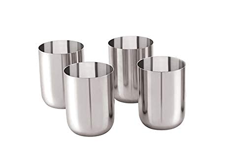 Image 1 of Default Title for the product neelam Stainless Steel 7.5 22G PRM Royal Glass, 400 ml, Silver, Set of 4