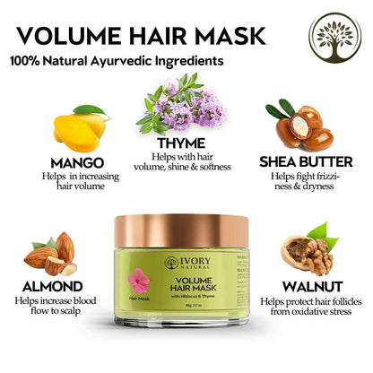 Image 2 of Ivory Natural Hair Volume Mask - Hair Volume And Length For Both Men & Women