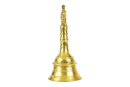 Image 3 of Spillbox Traditional Brass Bell/Worship For Temple Home -6" Inch Shankchakra (1)