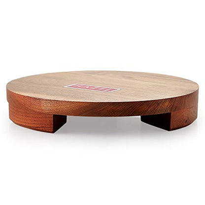 Image 4 of Hazel Wooden Polpat Roti Roller Combo Large, 24cm, Sagwan, Brown, 2 Pc Set