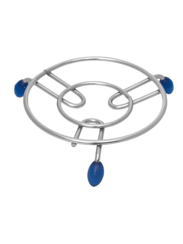 Image 6 of HAZEL Trivet Stainless Steel Hot Pot Stand with Silicone Grip 17.5 cm