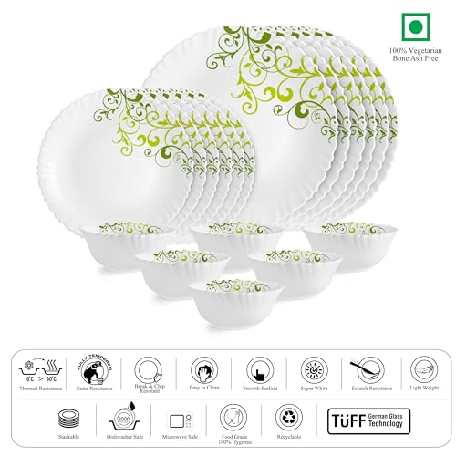 Image 3 of Cello Opalware Dazzle Series Oleander 18-Piece Dinner Set