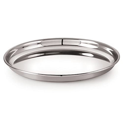 Image 4 of neelam Stainless Steel N.P.12 22G Thali 26.5 cm