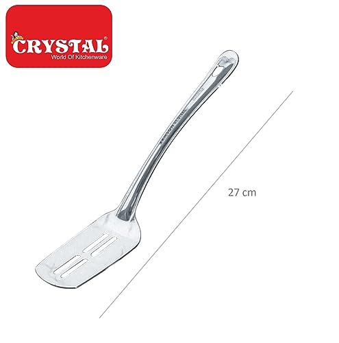 Image 4 of Crystal Slotted Stainless Steel Spatula, Silver