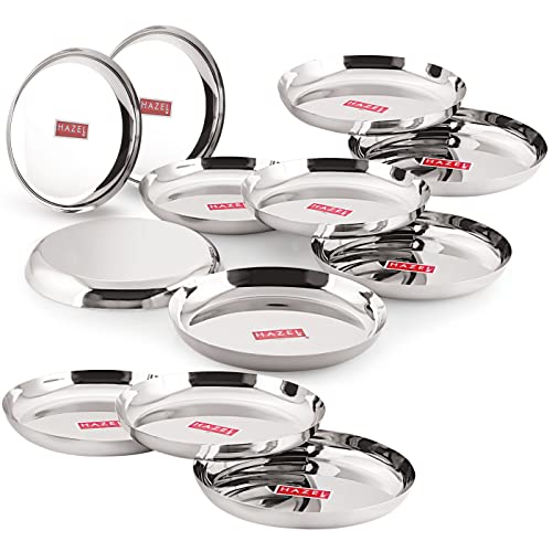 Image 10 of Silver / 12 / 23cm for the product HAZEL Steel Plates Set