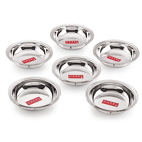 Image 13 of 600 ML / Set of 6 (600 ML) for the product HAZEL Stainless Steel Snack Bowl/Plate Set