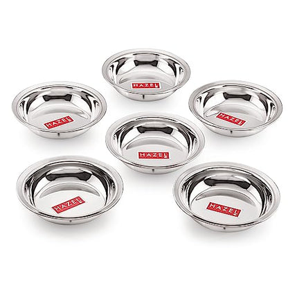Image 13 of 600 ML / Set of 6 (600 ML) for the product HAZEL Stainless Steel Snack Bowl/Plate Set