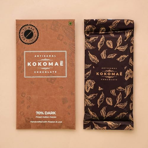 Image 2 of KOKOMAE Bean to Bar Chocolates 70% Dark Chocolate Pack of 5, 50g Each