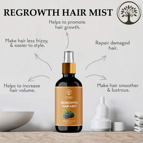 Image 4 of Ivory Natural Regrowth Hair Mist, Boost Hair Growth, Strengthen Follicles, and Restore Shine