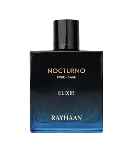 Image 1 of 100 ml / Pack of 1 for the product RAYHAAN Nocturno Elixir Pour Homme Eau De Parfum, Woody Amber Scent, Extrait De Parfum, Spray, Long-Lasting