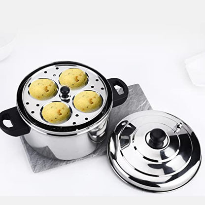 Image 3 of Crystal Stainless Steel Idli Cooker (Dlx) 4 Plates, Induction Compatible