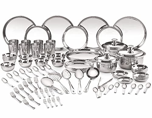 Image 4 of 101 pieces / Premium for the product neelam Stainless Steel Dinner Set