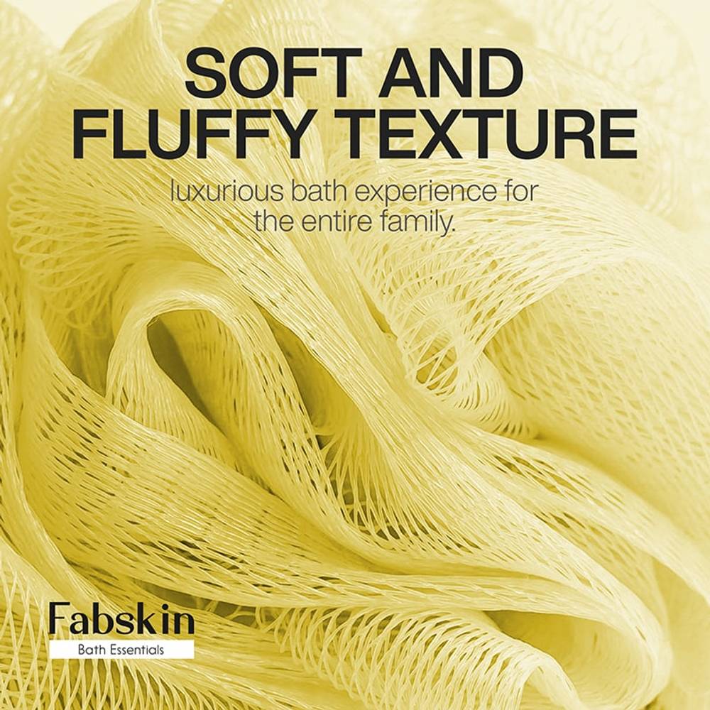 Image 6 of Fabskin Bath Brush Loofah For Men & Women With Wooden Handle Yellow