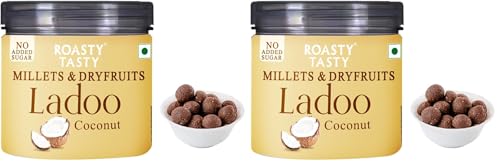 Image 2 of Coconut / Pack of 2 for the product Roasty Tasty Coconut - Millets & Dryfruits Ladoo