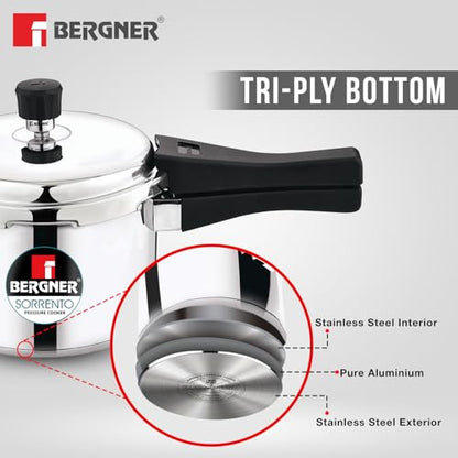 Image 4 of BERGNER Bergner Sorrento Stainless Steel Pressure Cooker 1.5 Litres