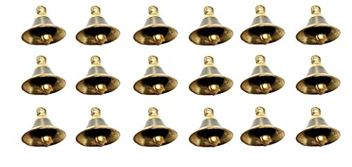Image 10 of 1 Inch / Pack of 18 for the product Uapan Brass Pooja Room Bells with J Hook