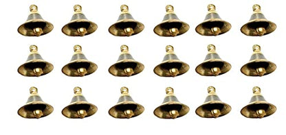 Image 10 of 1 Inch / Pack of 18 for the product Uapan Brass Pooja Room Bells with J Hook