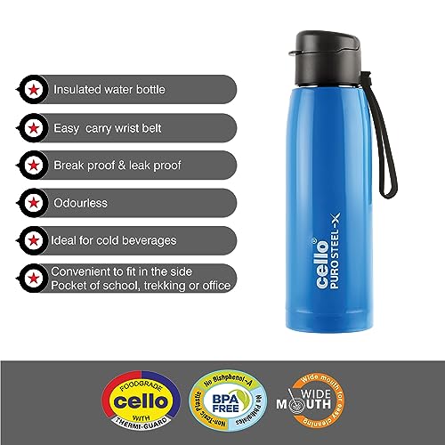 Image 3 of Cello Puro Steel-X Cooper 600 Water Bottle
