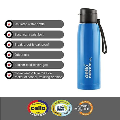 Image 3 of Cello Puro Steel-X Cooper 600 Water Bottle
