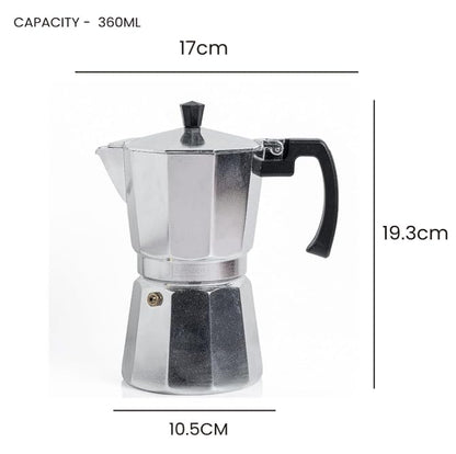 Image 3 of Sipologie Roma Moka Pot Espresso Maker, 360ml