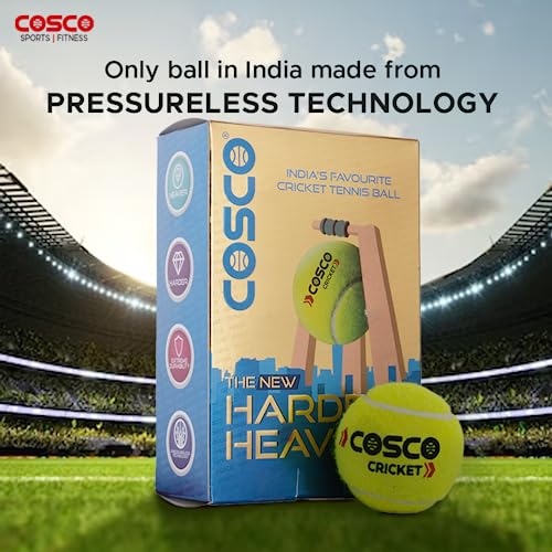 Image 3 of Cosco Rubber Light Cricket Tennis Ball (Pack of 6)